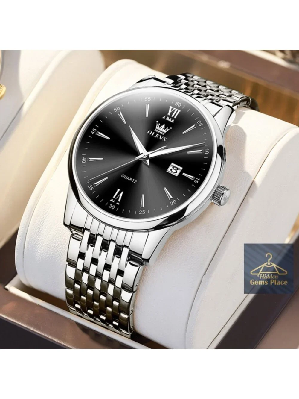 Men's Luxury Stainless Steel Quartz Dress Watch Waterproof 30M Classic Business